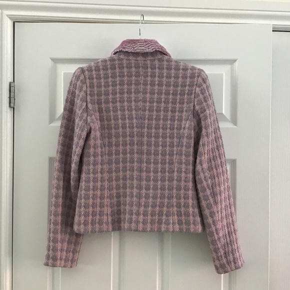 Beautiful Mac & Jac Light pink + lilac tweed textured jacket size 2 - Picture 4 of 5